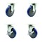 Service Caster Cooking Performance 369CASTER4 5'' Replacement Caster Set with Brakes, 4PK COO-SCC-20S514-PPUB-BLU-TPU1-2-TLB-2 - alternate 1